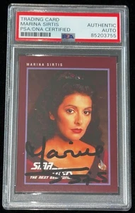 Marina Sirtis "Deanna Troi" 1991 STAR TREK Signed Autographed Rookie Card RC PSA - Picture 1 of 2