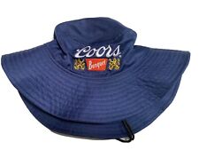 Mad Engine Coors Banquet Classic Logo Blue Bucket Sun Hat One Size Brand New
