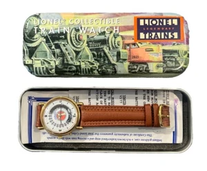 Reloj Lionel Train Animado Original Caja de Lata con Papeleo - ¡Batería Nueva! ¡Funciona! - Imagen 1 de 3