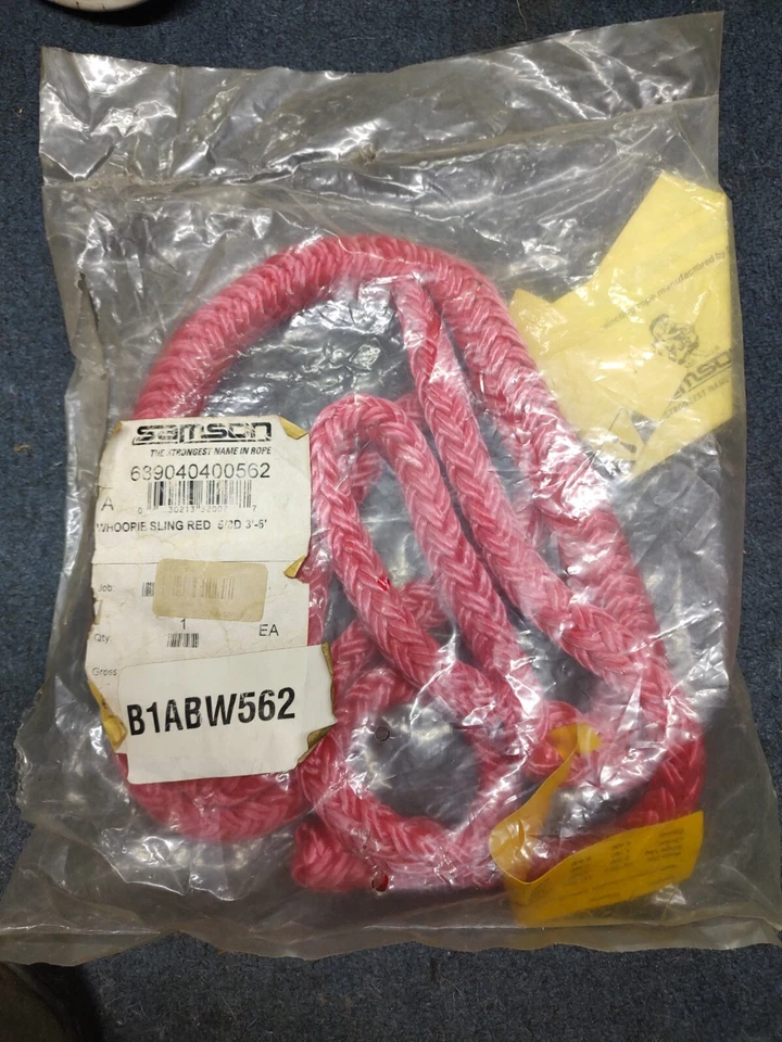 Eslinga Samson Whoopie roja 3-5 pies 5/8 de diámetro Foto 1 de 1