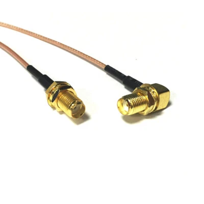 SMA female to SMA female jack right angle pigtail cable RG178 30cm/50cm/100cm - Image 1 of 4