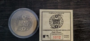 2000 Subway Series bronze medallion NY Yankees and NY Mets 1012/10000 mint - Picture 1 of 4
