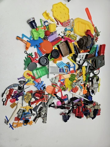 Vintage Toy Accessories Parts Lot Transformers Gi Joe TMNT Ghostbusters Weapons Cover