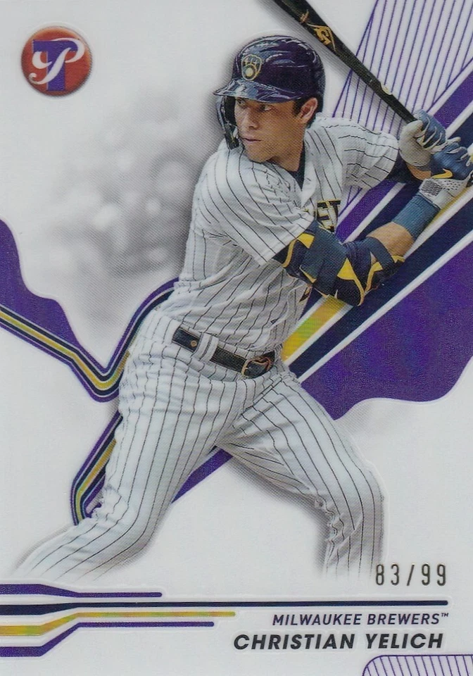 CHRISTIAN YELICH /99 TOPPS PRISTINE PURPLE REFRACTOR MILWAUKEE BREWERS #157 2024 - Image 1 of 1