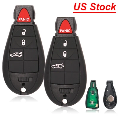 2 For 2008 2009 2010 Dodge Challenger Chrysler 300~12 Charger Remote Car Key Fob - Image 1 of 4