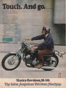 1973 Harley Davidson: Touch And Go Vintage Print Ad - Picture 1 of 1