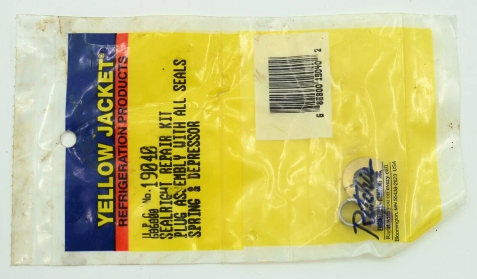 Kit de reparación Yellow Jacket 19040 Sealright - 1/4" - Válvula, enchufe, resorte, juntas tóricas Foto 1 de 1