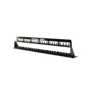 Panduit CP24WSBLY 24-Port Flat Patch Panel, Black - Picture 1 of 3