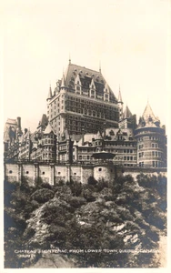 Quebec Canada Chateau Frontenac From Lower Town Antique c1920 RPPC Postcard 887 - Picture 1 of 2