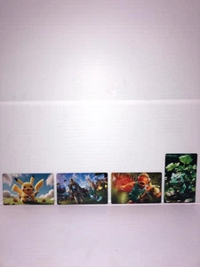 Cooles Geschenk für Anime Fans - Doppelseitige Metallkunst 4 Drucke 3 3/8" x 2 3/16" - Bild 1 von 10