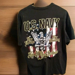 MAGLIETTA UNITED STATES NAVY XL SS 22" X 28" GRAFICA GRANDE double face - Foto 1 di 6