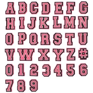 Pink Letter Croc Charms, Number croc charms, fits for all Crocs, ⚡️FAST Shipping - Picture 1 of 41