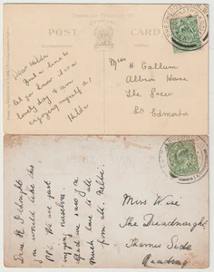 1911 SHEPHERDS BUSH CORONATION EXHIBITION PMKS CODE 1 & 2 ON 2 PPCS OF EVENT - Picture 1 of 3