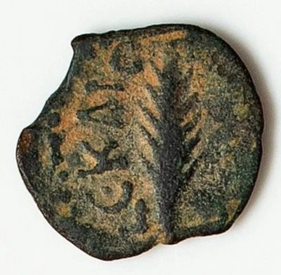 JUDEA  Porcius Festus PROCURATORS Prutah Ancient Jewish Coin PALM Hend 1351 D461 - Image 1 of 2