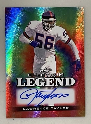 Autógrafo Lawrence Taylor Leaf Electrum Legend 2024/8 HOF firmado automático tie-dye Foto 1 de 2
