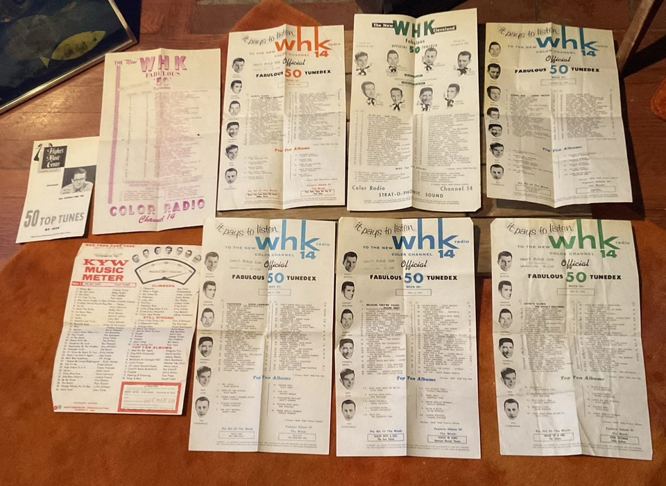 Vtg Lot Music Radio Station Top Songs List - WHK Cleveland, OH & KYW 1959 & 1960 - Image 1 of 4