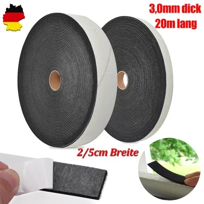 Filzband selbstklebend 2/5cm 3,0mm(+/-0,5mm) stark 20m lang Filzgleiter Rolle - Bild 1 von 4