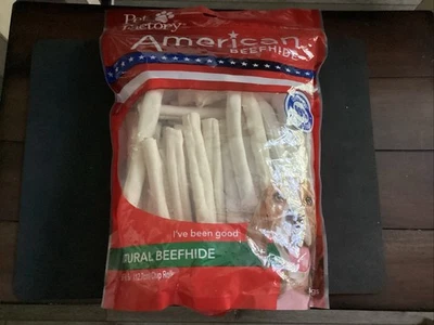 100% Made in USA Beefhide 5" Chip Rolls Dog Chew Treats - Natural Flavor, 50 PAC - Image 1 of 4