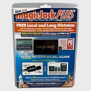 Magic Jack PLUS Free Local Long Distance Calling Telephone - Brand New Sealed - Photo 1/7