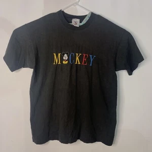 VTG 90s Disney Mickey Mouse Embroidered Spellout Single Stitch T Shirt Size XL - Picture 1 of 8