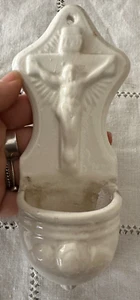 Antica acquasantiera -Arte sacra -Font-Benitier in ceramica/crocifissione - Picture 1 of 5