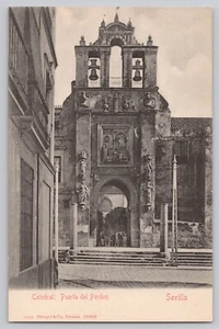 Cathedral Puerta del Perdon Seville Spain undivided back postcard - Picture 1 of 2