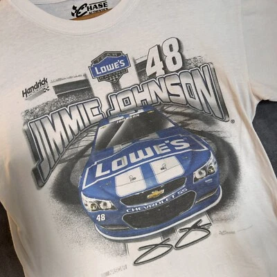 NASCAR Jimmy Johnson 2013 Chase Authentics White Short Sleeve T-shirt Medium - Image 1 of 4