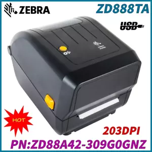 Zebra ZD888TA 203 dpi USB Transfer Thermal+ Direct Thermal Barcode Printer 4inch - Picture 1 of 9