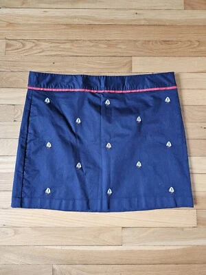 Vineyard Vines Women A-Line Mini Skirt Embroidered Sailing Boat Size 16 NWT - Image 1 of 4