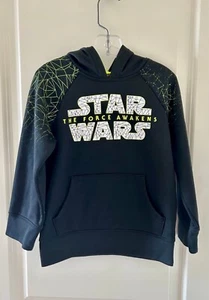 Star Wars The Force Awakens Boys Black/White/ Yellow Neon Hoodie Size 5 - Picture 1 of 7