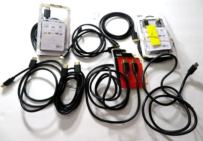 8 General Electric 33574 6 Feet & 4 Feet Gold HDMI Cable  in distressed Packages - Image 1 of 4