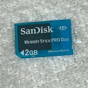 SanDisk Memory Stick PRO Duo 2GB Magic Gate Blue - Picture 1 of 3