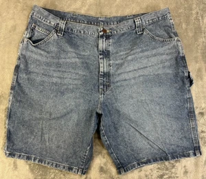 Wrangler Carpenter Shorts Men's Size 42 Blue Denim Workwear Utility - Picture 1 of 8