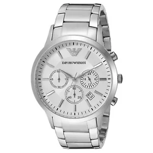 Orologio Nuovo con Etichette Emporio Armani AR5963 Uomo Cronografo Acciaio Inox $345 - Foto 1 di 3
