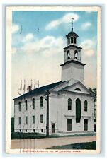 1930 Old Town Church North Attleboro Massachusetts MA Posted Vintage Postcard