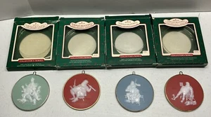 Hallmark Norman Rockwell Set of 4 "CAMEO SERIES" Ornaments Orig. Boxes 1985-‘88 - Picture 1 of 10