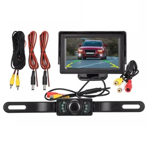4,3" Rückfahrkamera Monitor System Auto Rückansicht Rückwärts Einparken IR Nachtsicht - Bild 1 von 9