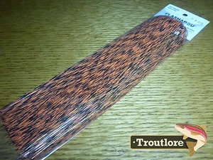 HEDRON GRIZZLY BARRED FLASHABOU ORANGE - NEW FLY TYING MATERIALS - Picture 1 of 5