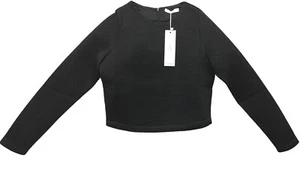 Asilio Women's cropped Sleepy Hollow top Blouse, Size XS Color Black - Picture 1 of 9