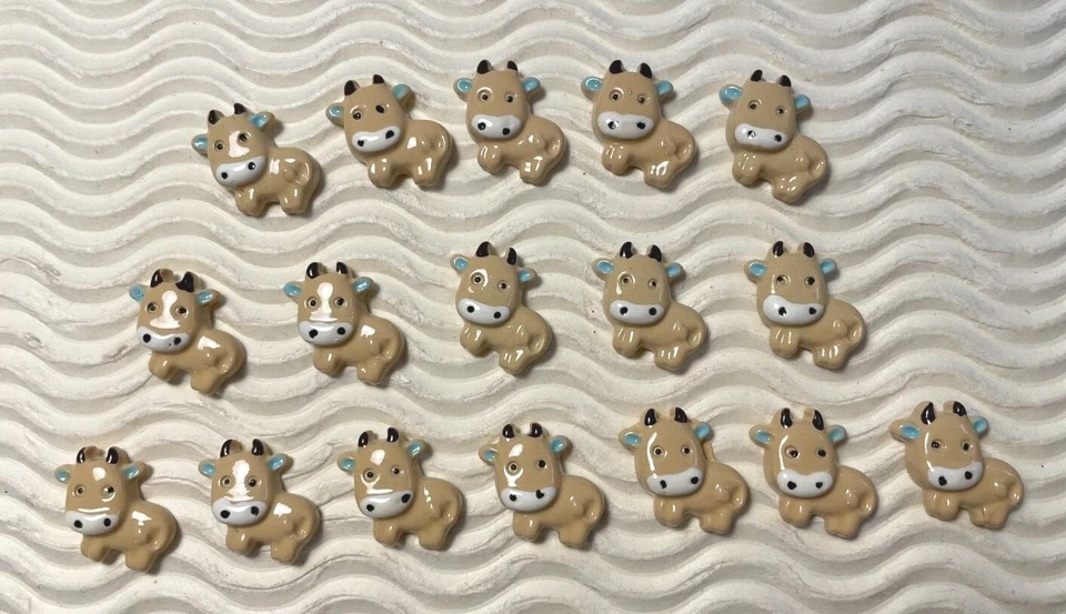 20 piezas x 1/2" Resina Maravilloso Moo Vaca/Buey Tapa Plana Adorno/Tarjeta SB640 Foto 1 de 1