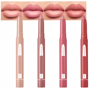4 Pcs Matte Retractable Waterproof Lip Liner Pencil Set for Daily Makeup - Picture 1 of 12
