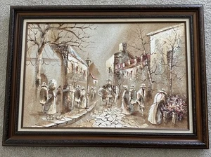 Boris Chezar (1913-2008) Original Oil/Sand Painting (SIGNED) 24x36 Framed Art - Picture 1 of 12
