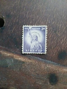 Rare US POSTAGE STAMP 3 Cent Liberty Used Purple Lady Statue Of Liberty - Picture 1 of 1