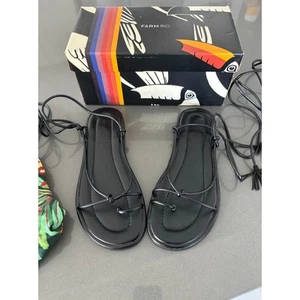 FARM RIO LACE UP FLATS GLADIATOR SANDALS NWT SIZE 10 - Picture 1 of 7
