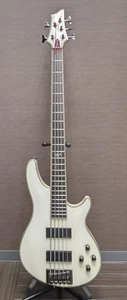 SCECTER BLACK JACK ATX C-5 AWHT Electric Bass Guitar - Picture 1 of 10