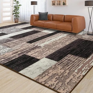 Large Area Rugs,Modern Geometric Patchwork Floor Decor for Bedroom Aesthetic ... - Picture 1 of 9