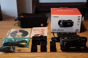 Canon iVIS HF M43 Black HD Video Camera Camcorder 10x Optical Zoom w/Box - Picture 1 of 5