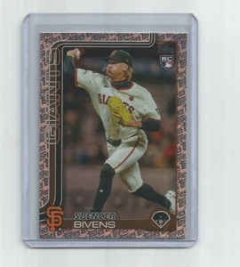SPENCER BIVINS (Giants) 2025 TOPPS SERIES 2 SILVER TOPPS LOGO PARALLEL RC #537 - Picture 1 of 1