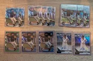 2019 Bowman Draft Chrome Refractor Blue Auto Nasim Nunez Marlins 14 Card Lot - Picture 1 of 6