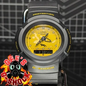 '99 Casio G-Shock AW-500 Steel Screwback Darwin Iguana Black Yellow AW-500D-9E1T - Picture 1 of 12
